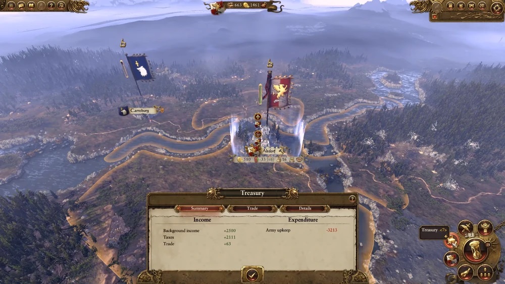 Treasury summary in Total War: Warhammer 2